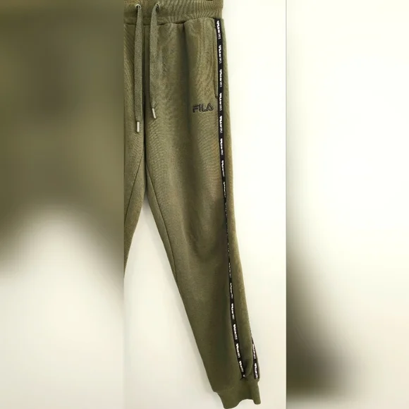 FILA Men Jogger Size XS Green Elastic Waist Pockets Cotton Lightweight - Picture 3 of 9